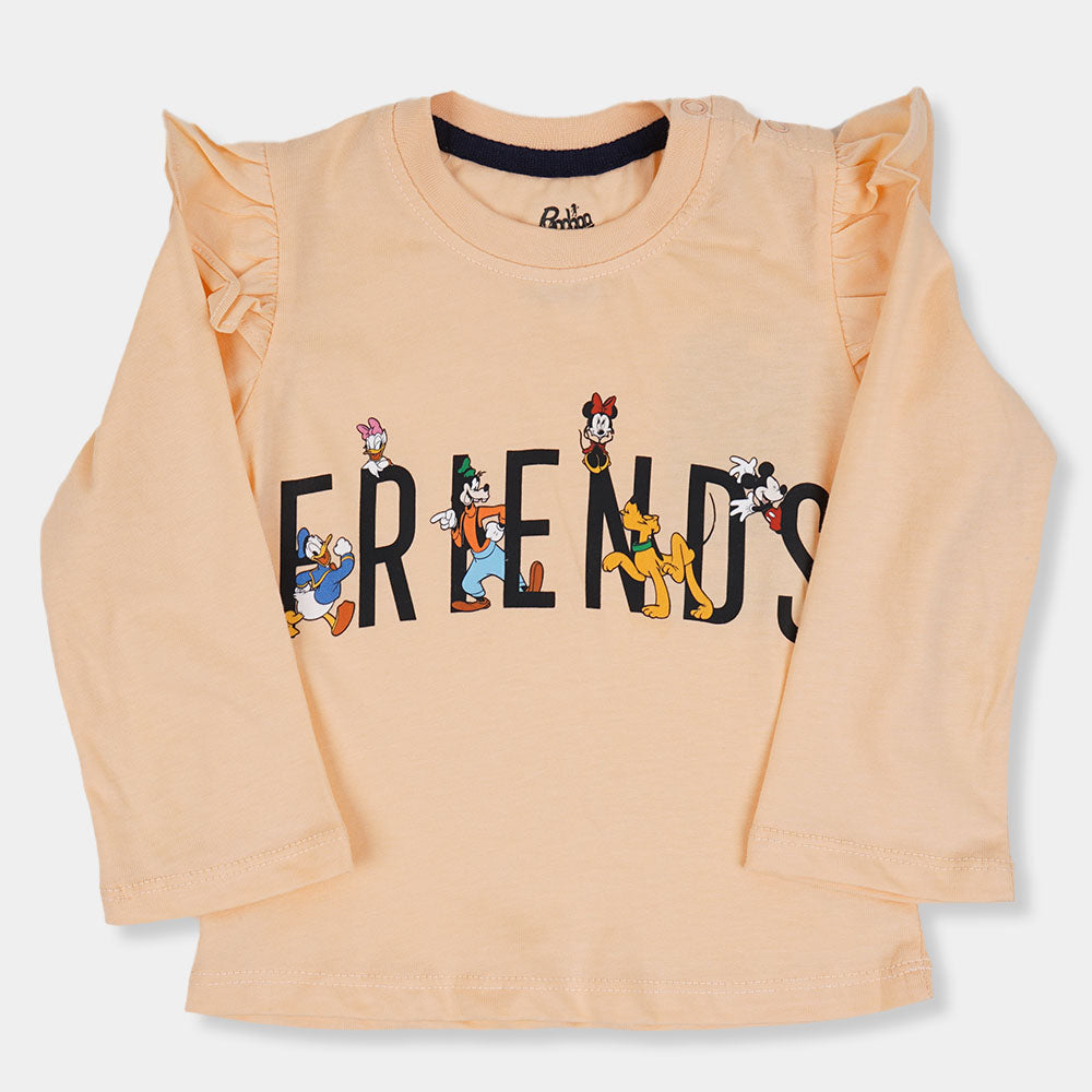 Infant Girls T-Shirt Friends - Pale Peach