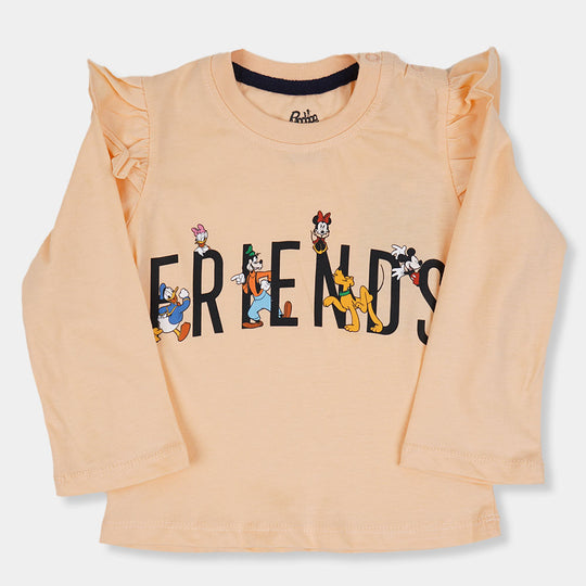 Infant Girls T-Shirt Friends - Pale Peach