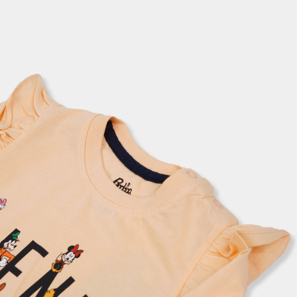 Infant Girls T-Shirt Friends - Pale Peach