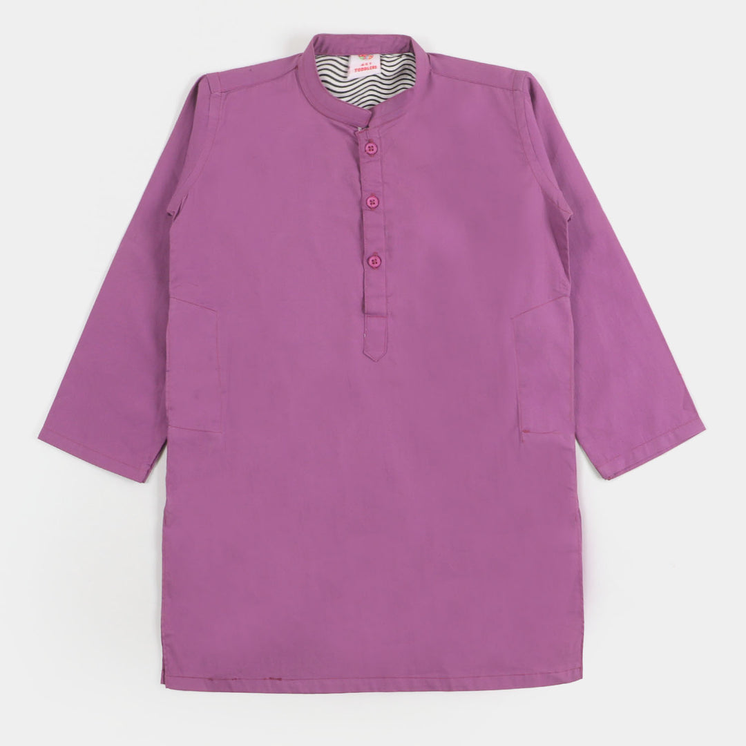 Boys Basic Kurta F2 - Purple