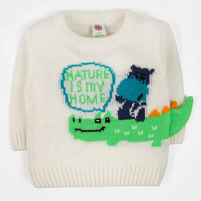 Infant Boys Sweater Nature - White