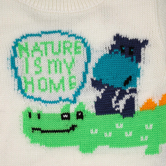 Infant Boys Sweater Nature - White