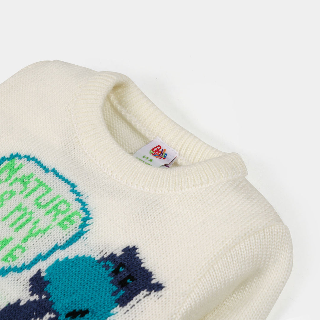 Infant Boys Sweater Nature - White