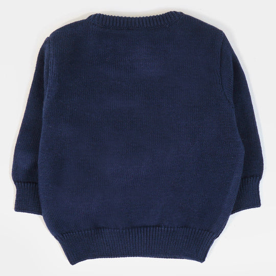 Infant Boys Sweater Bear - NAVY