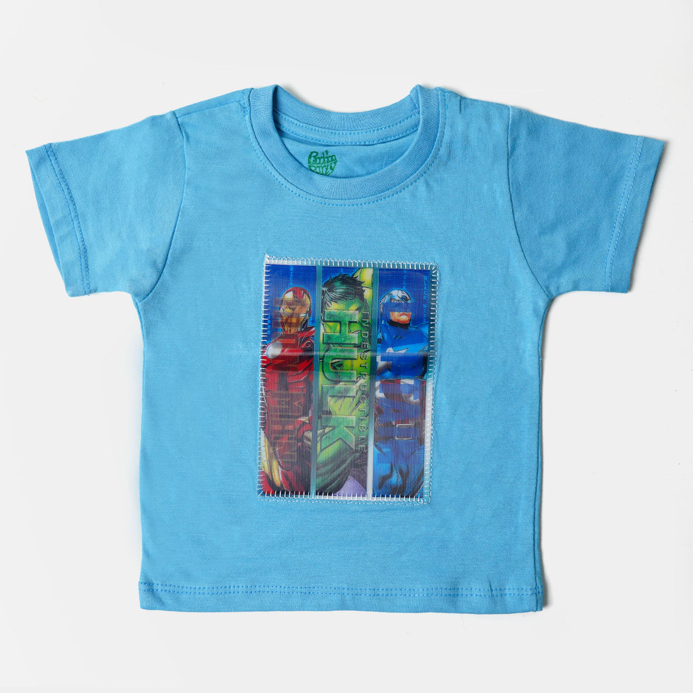 Boys T-Shirt 3D Action Heroes - Sky Blue