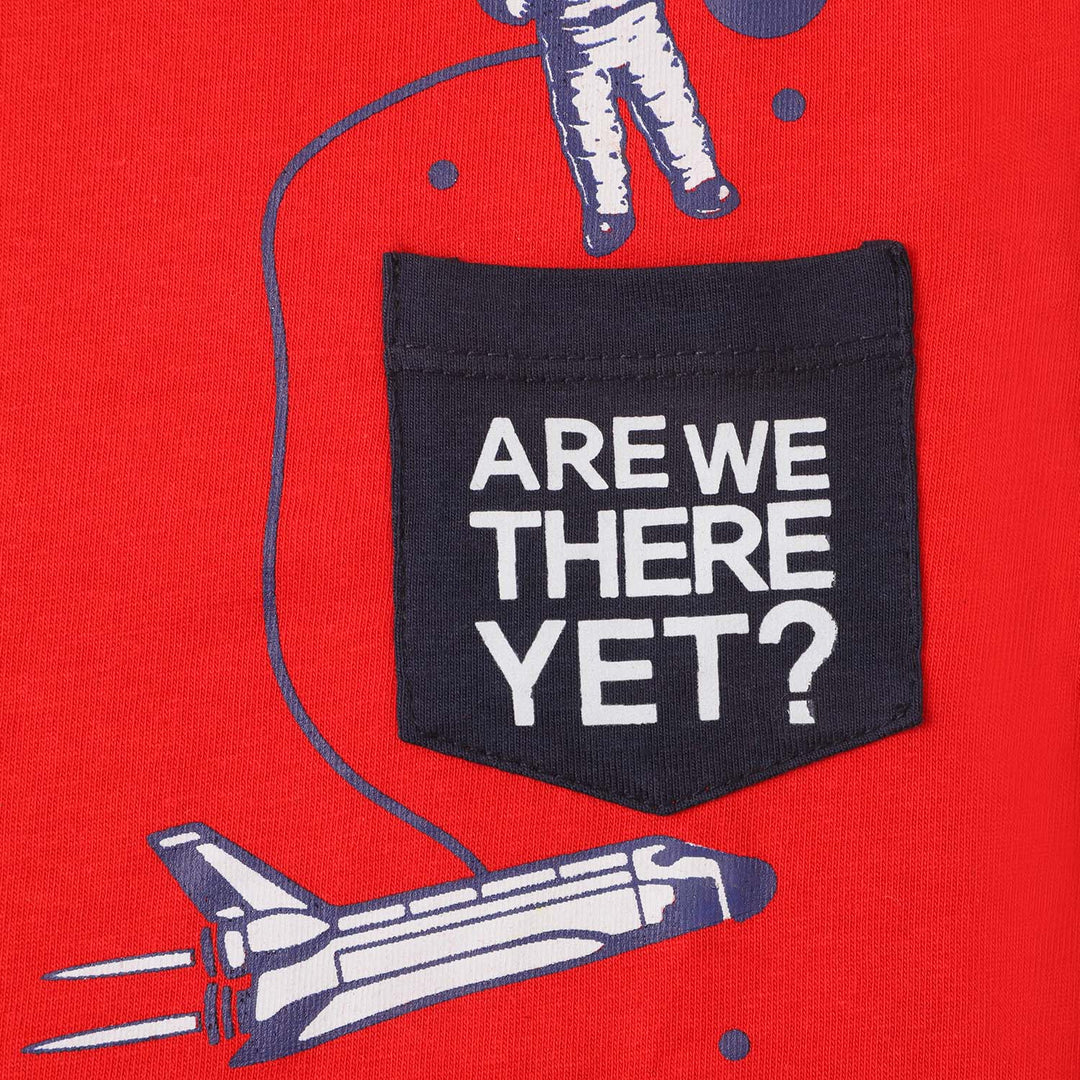 Boys T-Shirt Are We There - Red/Navy