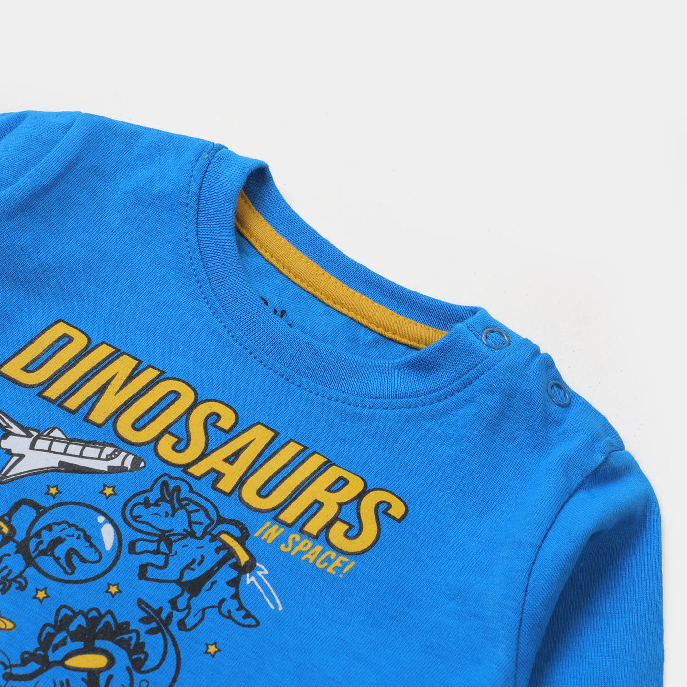 infant Boys T-Shirt Dino In Space - Blue Aster