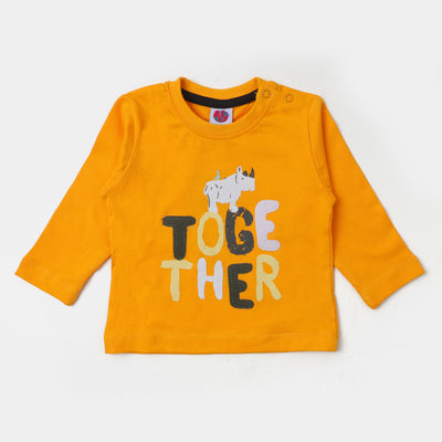 infant Boys T-Shirt Together - Saffron