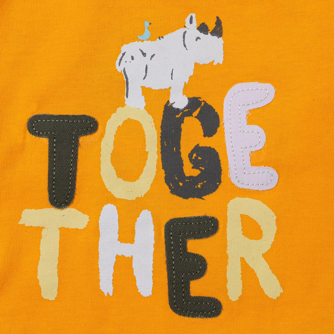 infant Boys T-Shirt Together - Saffron