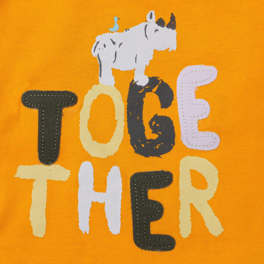 infant Boys T-Shirt Together - Saffron