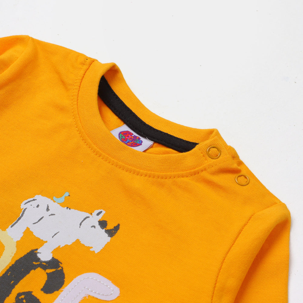 infant Boys T-Shirt Together - Saffron