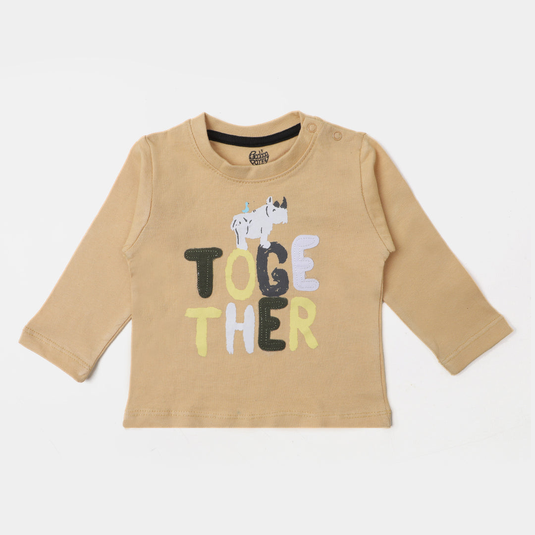 infant Boys T-Shirt Together - Beige