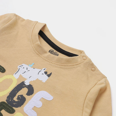 infant Boys T-Shirt Together - Beige
