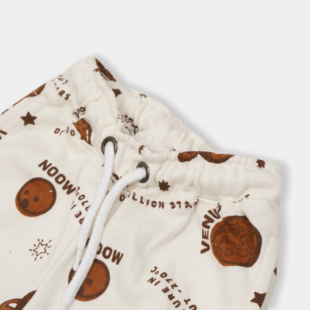 Infant Boys Pajama Silent Space - Off White