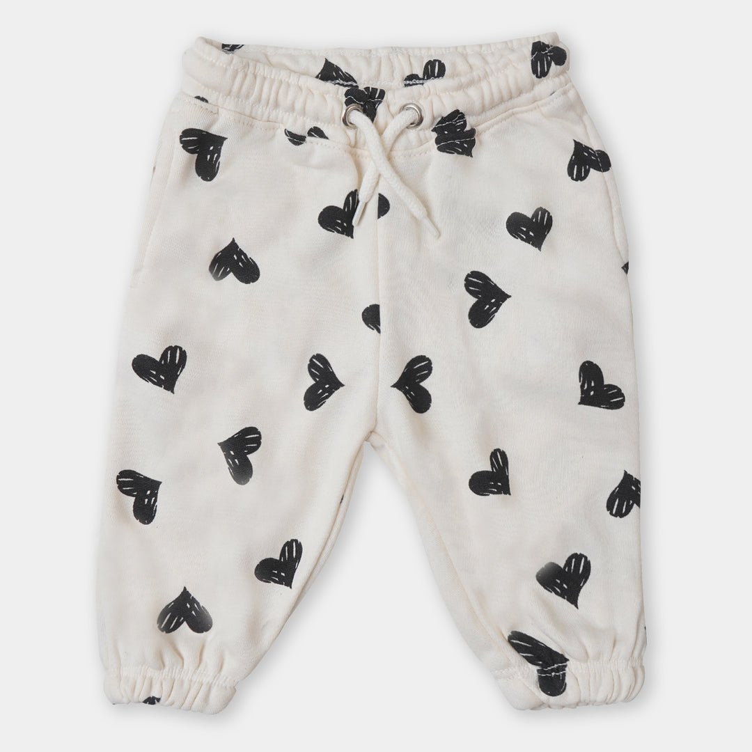 infant Girls Pajama A/O Hearts - Off White