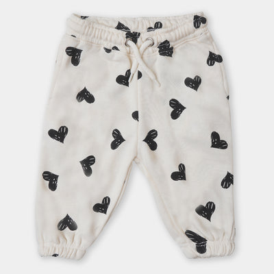 infant Girls Pajama A/O Hearts - Off White