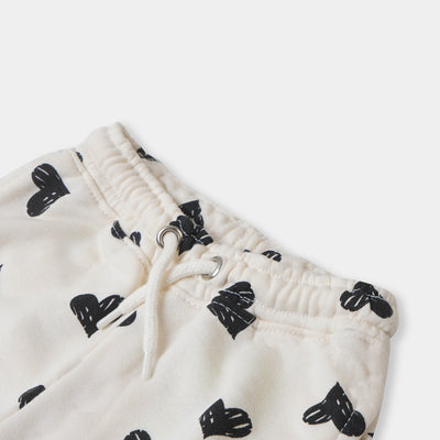 infant Girls Pajama A/O Hearts - Off White