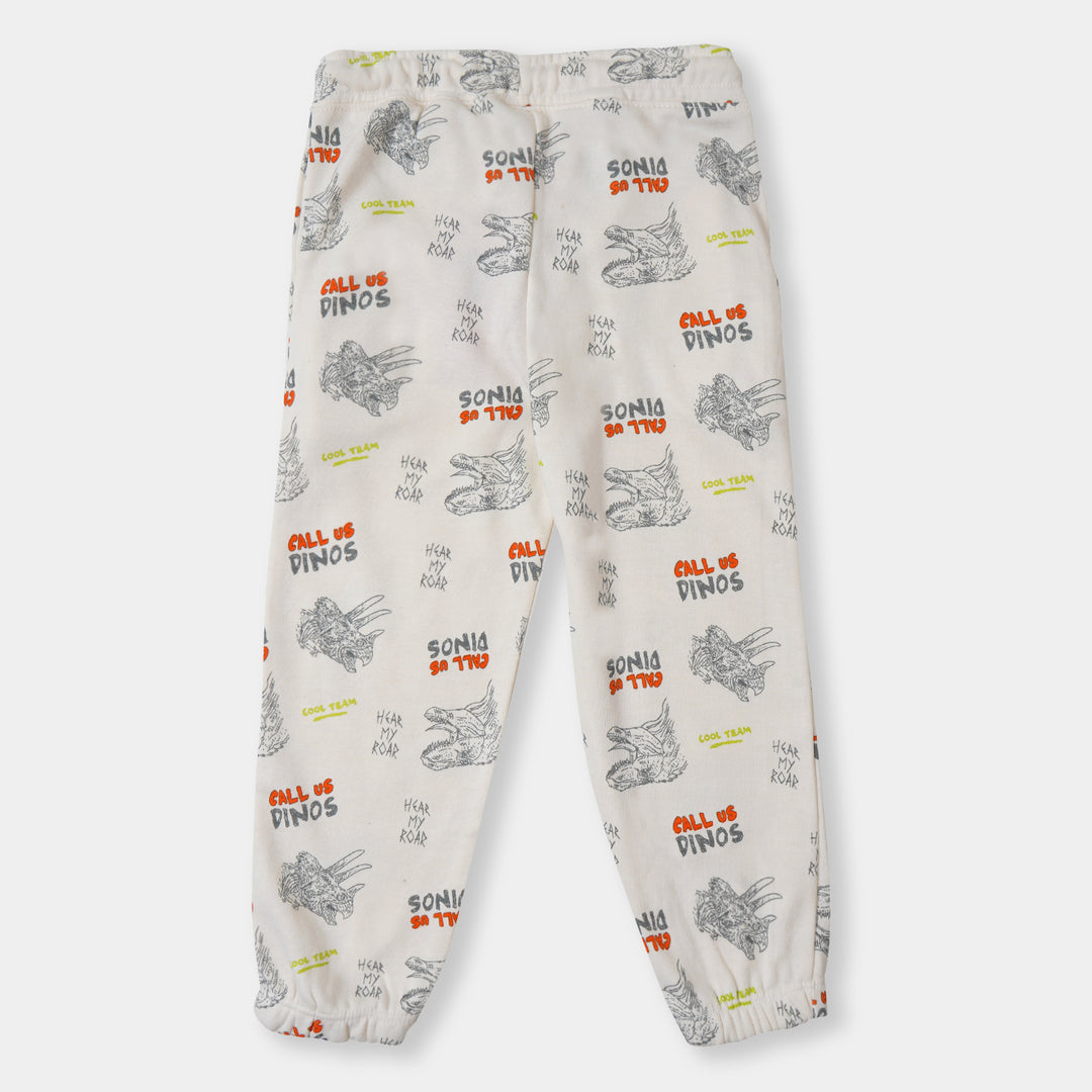 Boys Pajama Call Us Dino - Off White