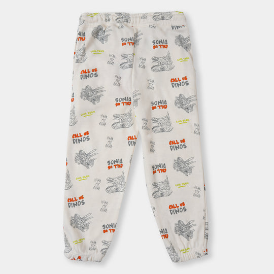 Boys Pajama Call Us Dino - Off White