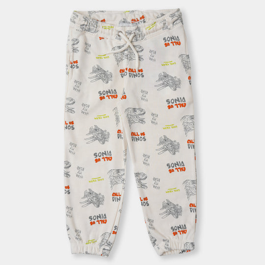 Boys Pajama Call Us Dino - Off White