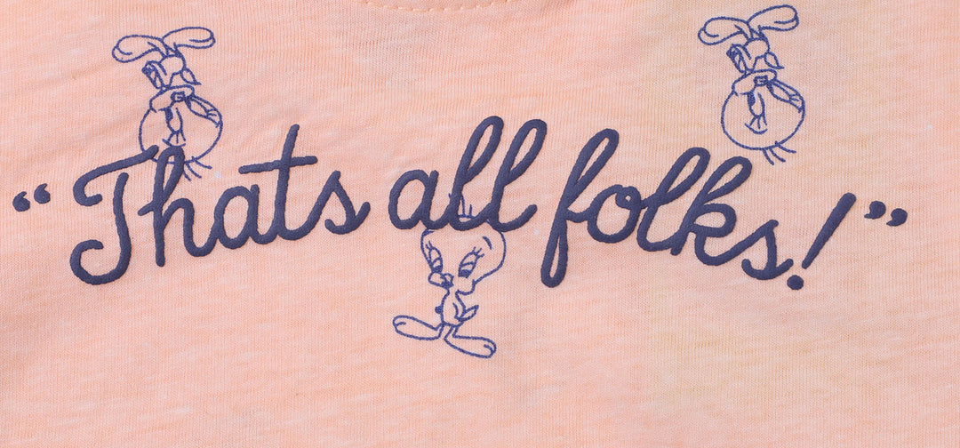 infant Girls T-Shirt Folks - Pale Peach