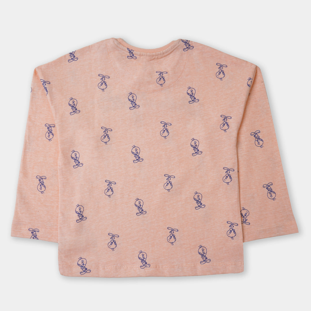 Girls T-Shirt Folks - Pale Peach