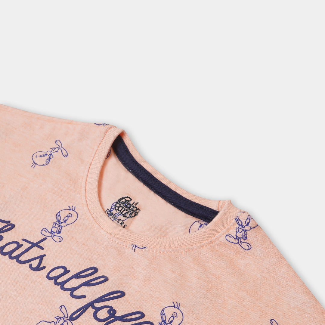 Girls T-Shirt Folks - Pale Peach