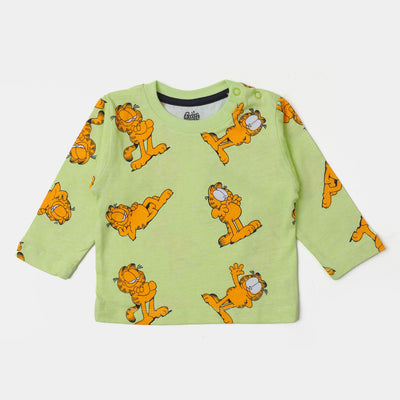 Infant Girls T-Shirt  Garfield - Light Green