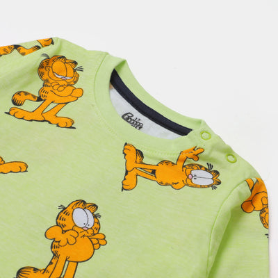 Infant Girls T-Shirt  Garfield - Light Green