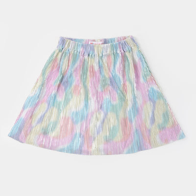 Girls Fancy Short Skirt Wrinkles - Multi