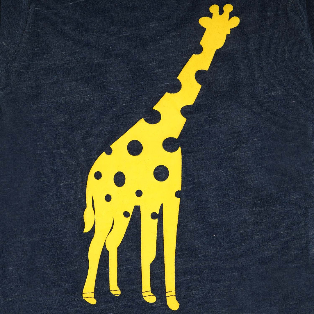 Infant Boys T-Shirt Giraffe - NAVY