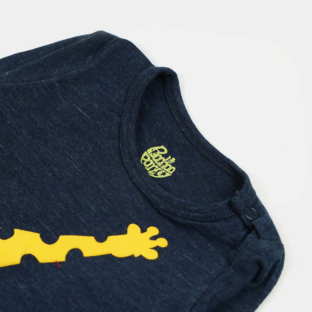 Infant Boys T-Shirt Giraffe - NAVY