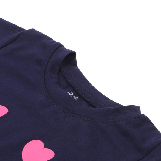 Infant Girls T-Shirt Rainbow Friend - Navy