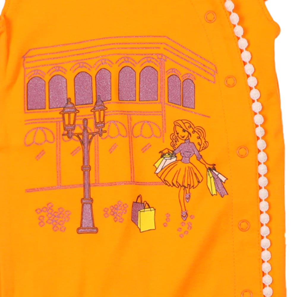 Fashion Shopping Romper For Girls - Orange