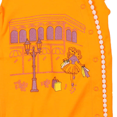 Fashion Shopping Romper For Girls - Orange