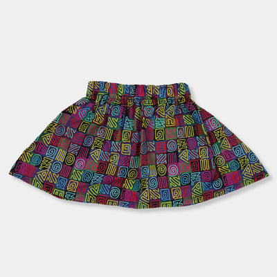 Infant Girls Short Skirt Neon Swirl- Multi