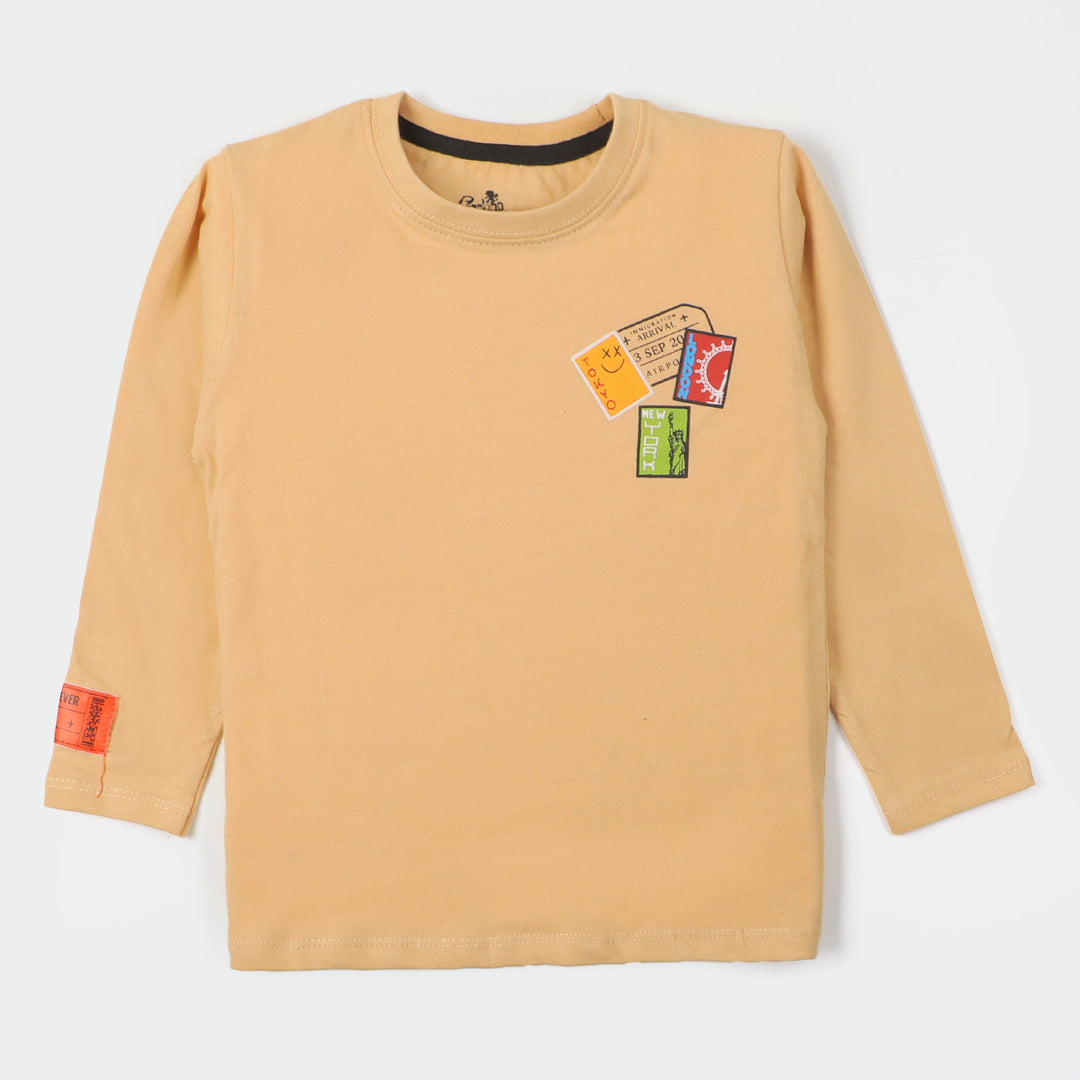 Boys T-Shirt Best Trip Ever - Beige