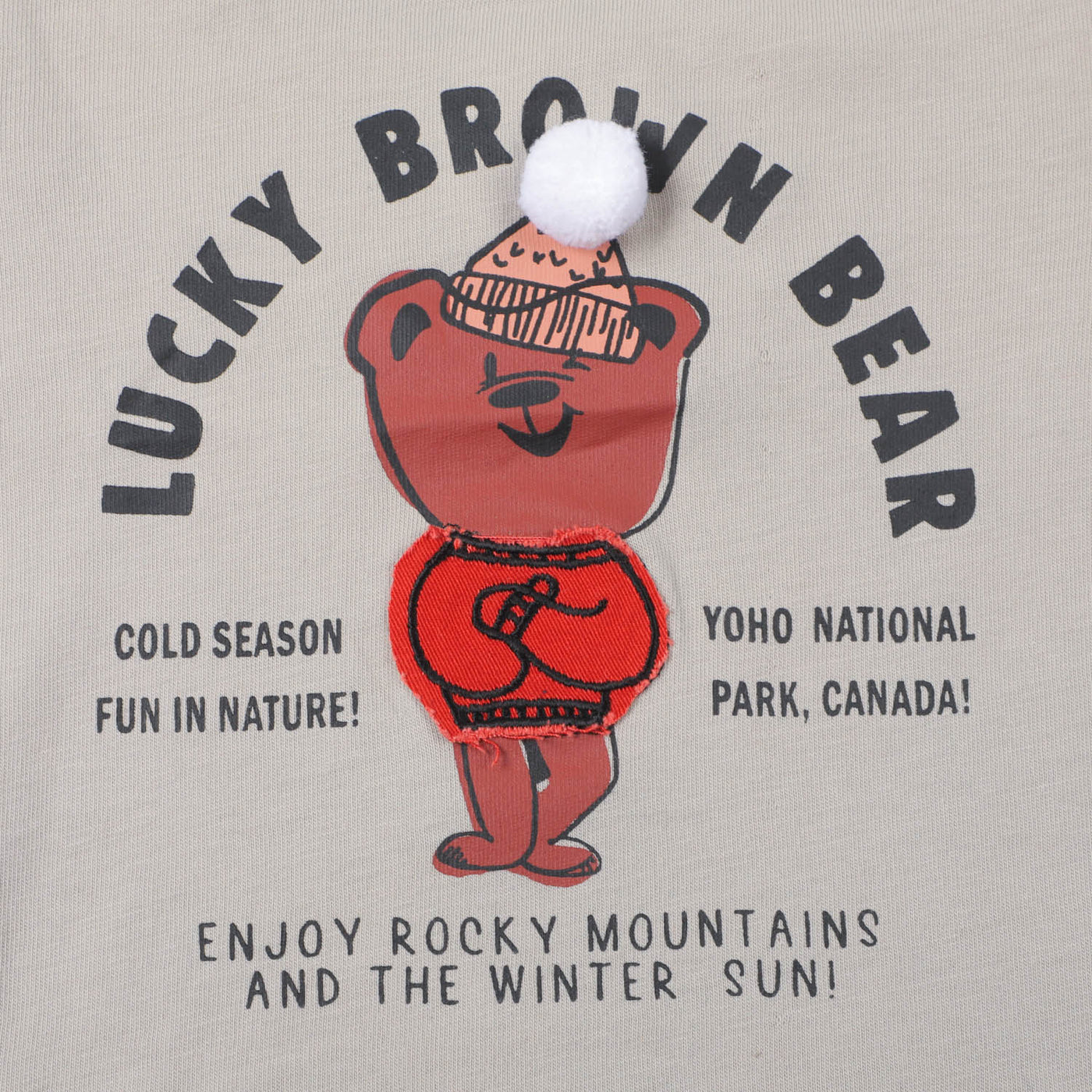Infant Boys T-Shirt Brown Bear - GREY Voile