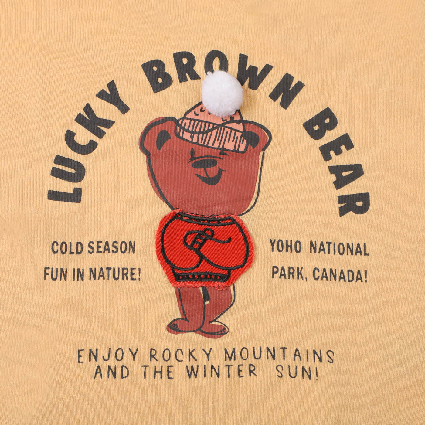 Infant Boys T-Shirt Brown Bear - Beige