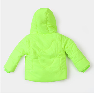 Infant Unisex Puffer Jacket-Neon Green