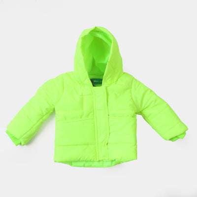 Infant Unisex Puffer Jacket-Neon Green