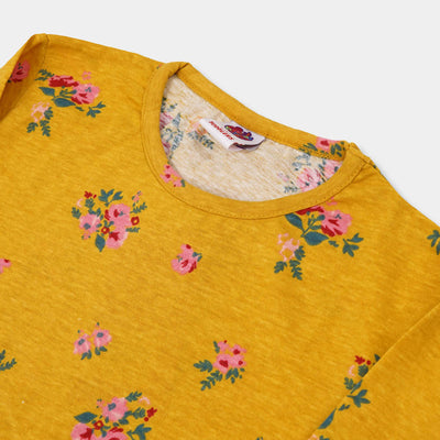 Girls T-Shirt Flower Bunch-Citrus