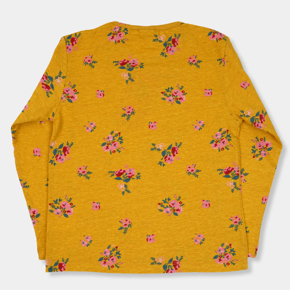 Girls T-Shirt Flower Bunch-Citrus