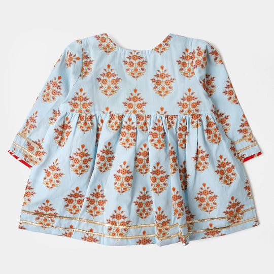 Infant Girls 2PCs Fancy Eden Garden - LT.Blue