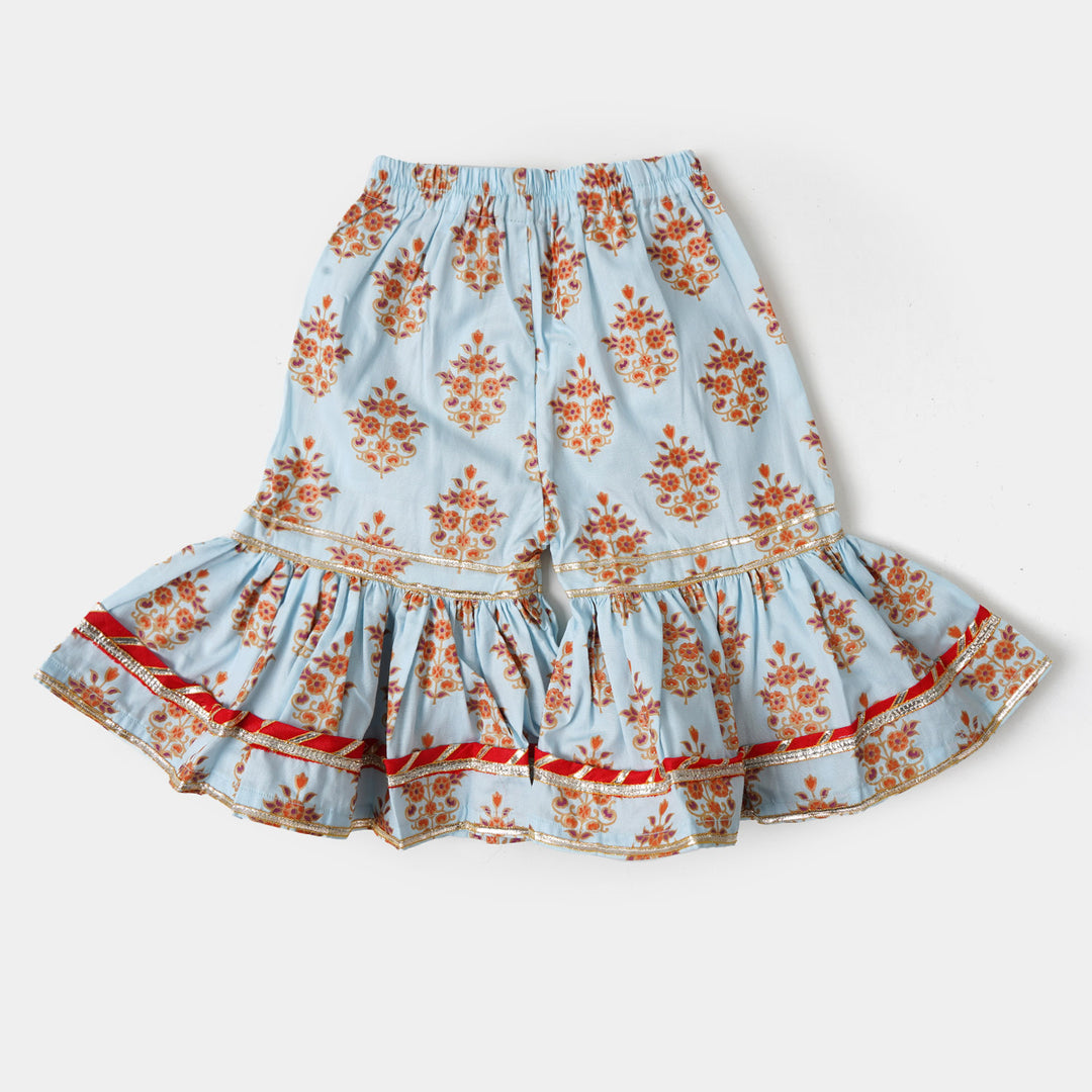 Infant Girls 2PCs Fancy Eden Garden - LT.Blue