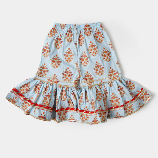 Infant Girls 2PCs Fancy Eden Garden - LT.Blue