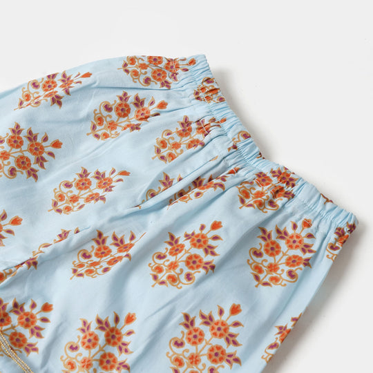 Infant Girls 2PCs Fancy Eden Garden - LT.Blue