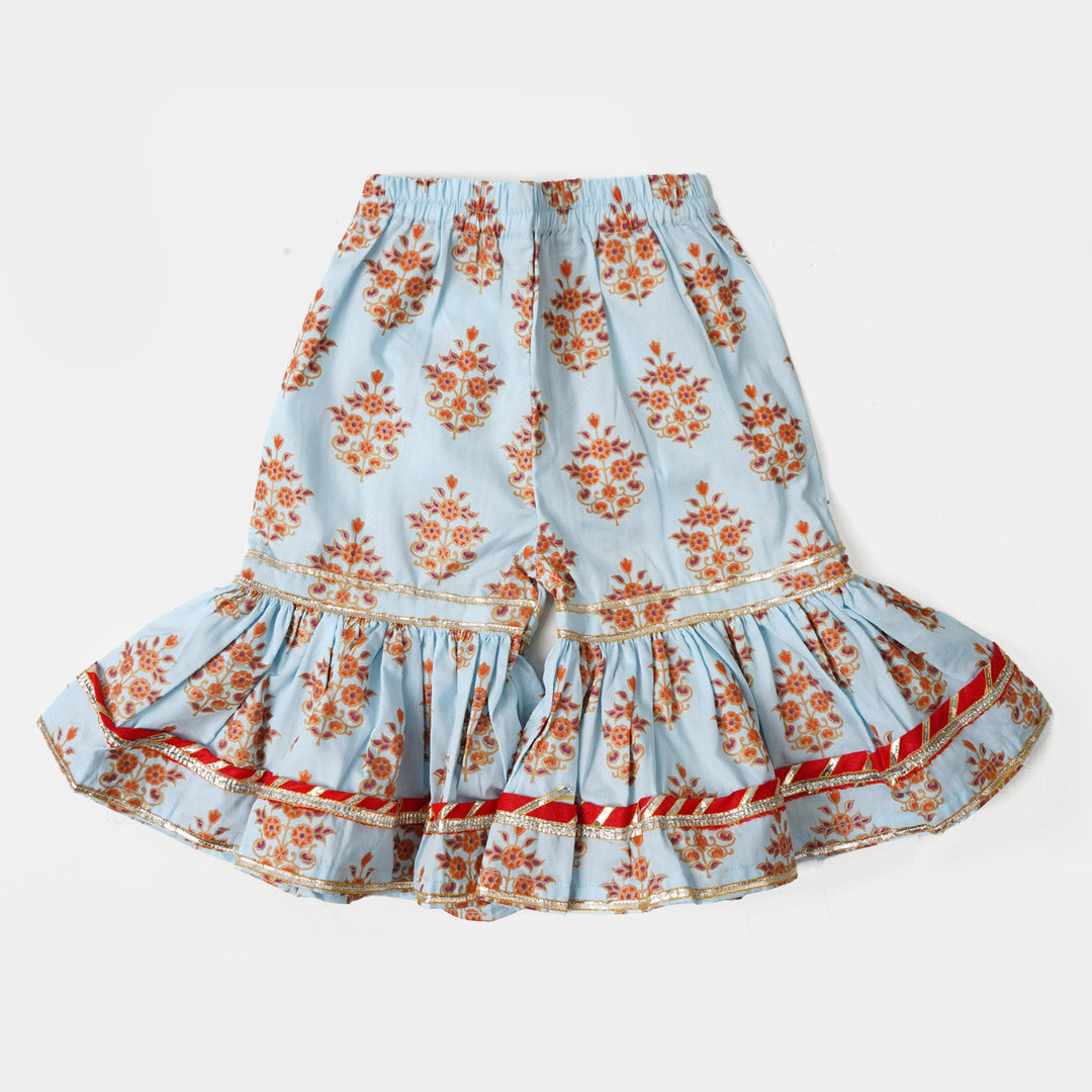 Infant Girls 2PCs Fancy Eden Garden - LT.Blue
