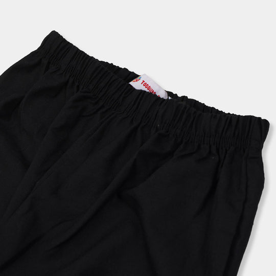 Girls Lace Straight Pant- Black