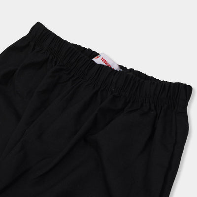 Girls Lace Straight Pant- Black